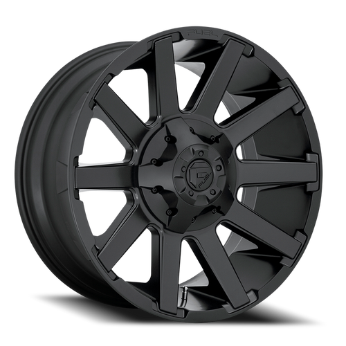 Fuel D437 Contra Wheel 20x10 8x165.1 Satin Black -18mm - FREE T-SHIRT INCLUDED! | D43720008247