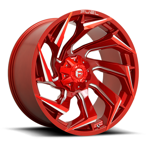 Fuel D754 Reaction Wheel 24x12 8x165.1 Candy Red Milled -44mm - MINIMUM PURCHASE OF 4 WHEELS | D75424208247