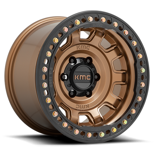 Kmc Km236 Tank Beadlock Wheel 17x9 5x127 Matte Bronze -38mm - FREE T-SHIRT INCLUDED! | KM23679050638N