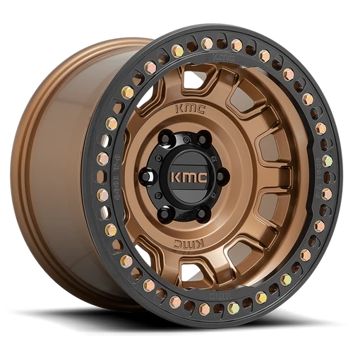 Kmc Km236 Tank Beadlock Wheel 17x9 6x139.7 Matte Bronze -38mm - FREE T-SHIRT INCLUDED! | KM23679060638N