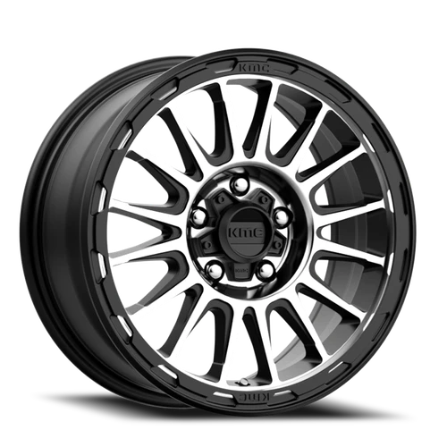 Kmc Km542 Impact Wheel 17x8 5x114.3 Satin Black Machined 35mm - FREE T-SHIRT INCLUDED! | KM54278012535