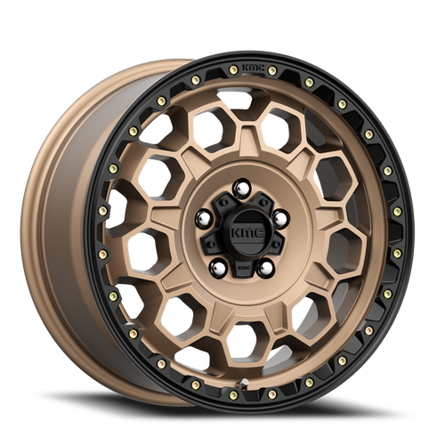 Kmc Km545 Trek Wheel 17x9 5x127 Matte Bronze With Black Lip -12mm - FREE T-SHIRT INCLUDED! | KM54579050612N