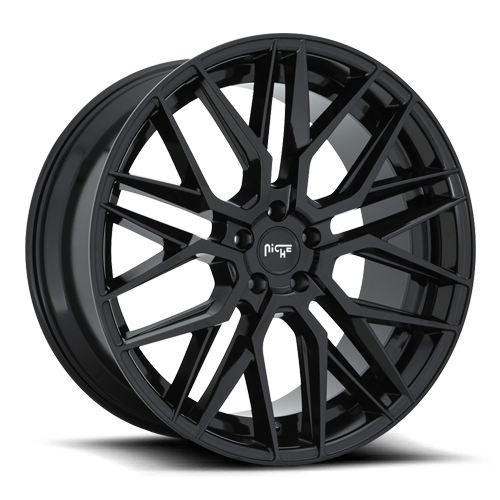 Niche M224 Gamma Wheel 19x9.5 5x112 Gloss Black 48mm - FREE T-SHIRT INCLUDED! | M2241995F8+48