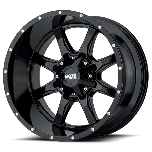 Moto Metal Mo970 Wheel 20x10 8x170 Gloss Black With Milled Lip -24mm | MO970210873A24NUS