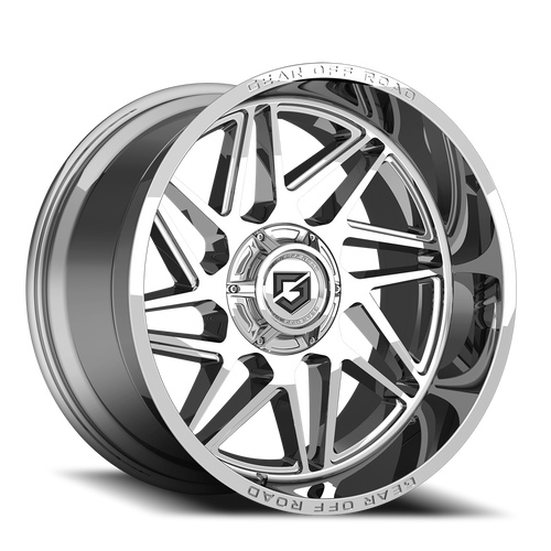 DOORBUSTER PRICING! - Gear Off Road 761C Ratio Wheel 20x10 6x135 & 6x139.7 Chrome w/ Lip Logo -19mm | 761C-2106819
