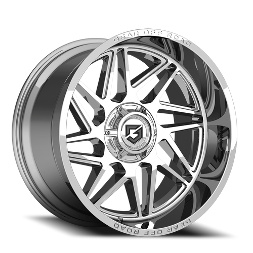Gear Off Road 761C Ratio Wheel 22x12 8x165.1 Chrome w/ Lip Logo -44mm | 761C-2228144