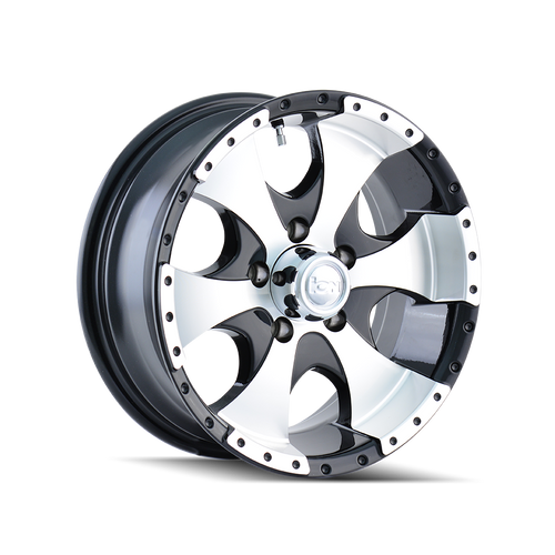 Ion 136 Wheels Rims 15x6 6x139.7 Gloss Black Machined 0mm | 136-5683BX