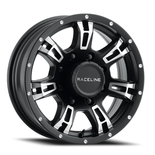 DOORBUSTER PRICING! - Raceline 840 Arsenal Wheel 16x6 8x165.1 Black Machined 0mm - FREE T-SHIRT INCLUDED! | 840-66080