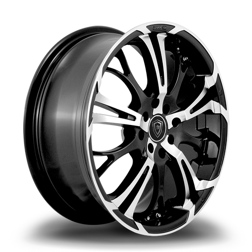 White Diamond® W667 Wheels Rims 17x7 5x110 Black Machined 35 | 6671771011011435BP