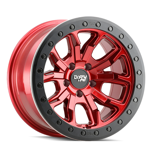 Dirty Life Dt-1 Wheels Rims 17x9 5x127 Crimson Candy Red -38mm | 9303-7973R38
