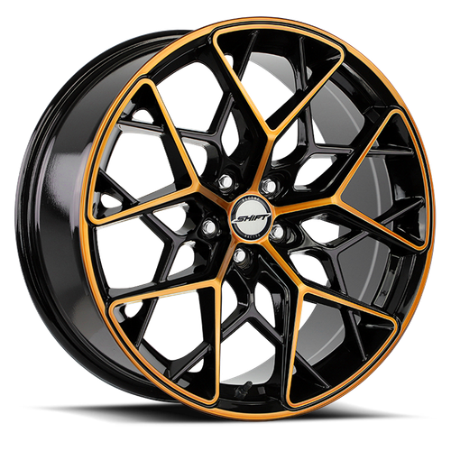 DOORBUSTER PRICING! - Shift H35 Piston Wheel 20x8.5 5x120 Black Machined w/ Bronze Tint 35mm - FREE T-SHIRT INCLUDED! | H35052035BMBZ