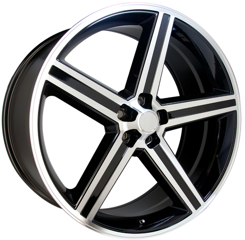 Replica® 248 Wheels Rims 20x8.5 5x127 (5x5) Black Machined 10 | REP248-2868BM