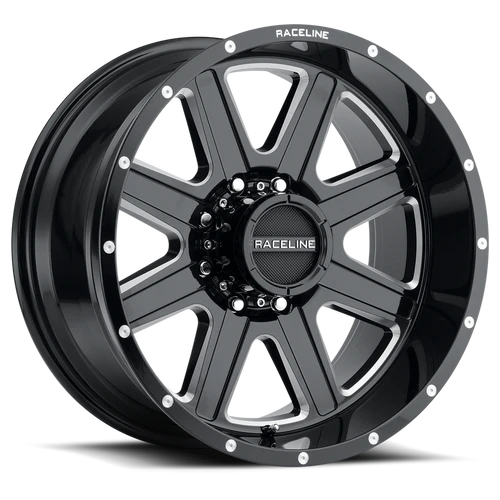 Raceline 940M Hostage Wheels Rims 22x12 5x150 Black Milled -44mm | 940M-22251-44