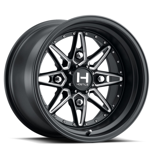 Hostile Blaster Forged Atv Utv Wheel 15x8 4x156 Satin Blade Cut 0mm | HF12-1580415644SB