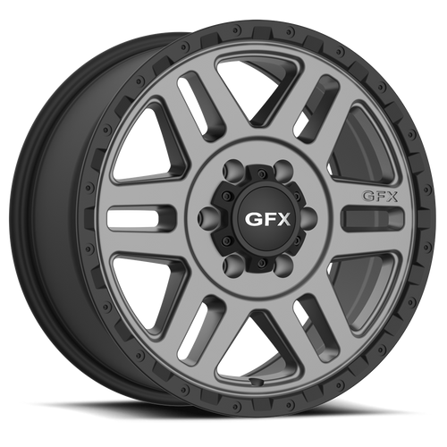 DOORBUSTER PRICING! - G-Fx Mv2 Wheel 17x8 6x130 Matte Grey w/ Matte Black Lip 40mm | MV2 780-6130-40 GBR