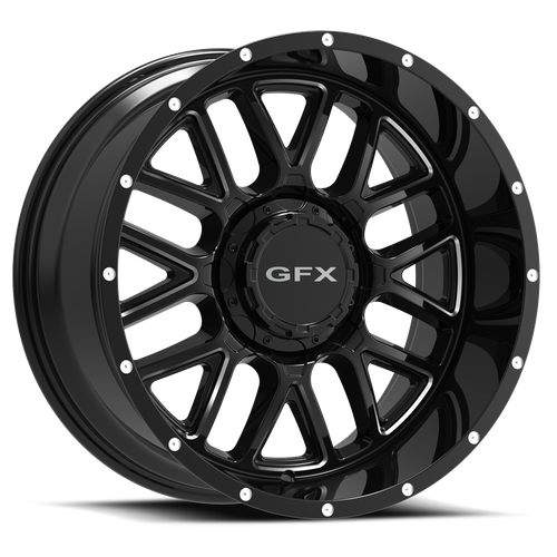 DOORBUSTER PRICING! - G-Fx Tm5 Wheel 20x9 5x127 & 5x139.7 Gloss Black Milled 12mm | TM5 290-5009-12 GBM