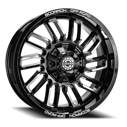 Scorpion Razor Wheel 20x9 5x127 & 5x135 Black Machined -12mm | RZ-200952735-12BM