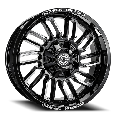 Scorpion Razor Wheel 20x9 6x135 & 6x139.7 Black Machined -12mm | RZ-200963539-12BM