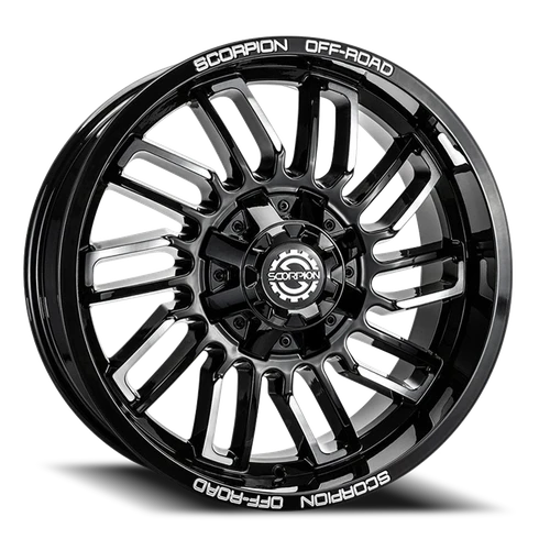 Scorpion Razor Wheel 22x10 6x135 & 6x139.7 Black Machined -19mm | RZ-221063539-19BM