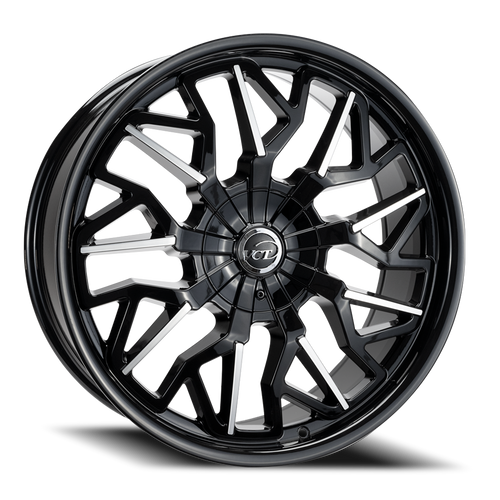 Vct Cyclone Wheel 22x9 5x115 & 5x120 Black Machined 15mm | CYC-22951520+15BM