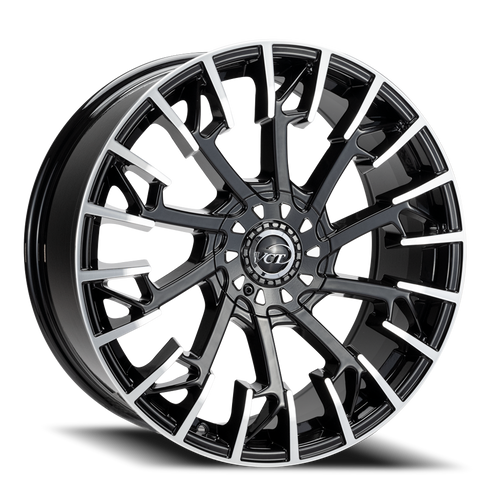 Vct Hangman Wheel 22x9 5x115 & 5x120 Black Machined 15mm | HNG-22951520+15BM