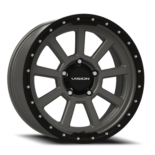 Vision Ojos 350 Wheel 20x9 5x127 Satin Grey 10mm | 350-2973SGBL10