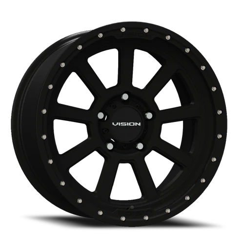 Vision Ojos 350 Wheel 20x9 5x139.7 Satin Black -12mm | 350-2985SB-12