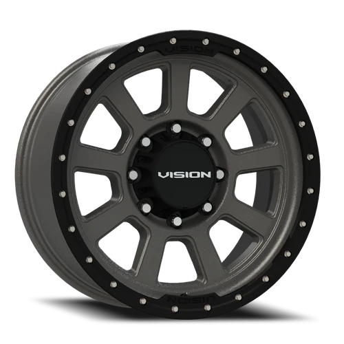 Vision Ojos 350 Wheel 17x9 8x165.1 Satin Grey 12mm | 350-7981SGBL12