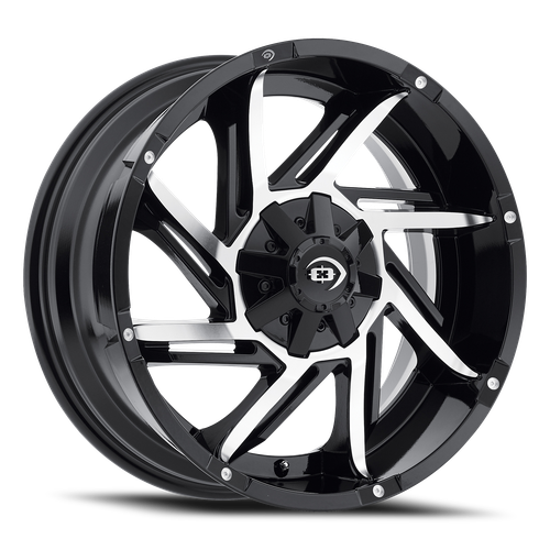 Vision Prowler 422 Wheel - 18x9 5x139.7 & 5x150 Gloss Black Machined Face 12mm | 422Z8958GBMF12