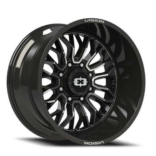 Vision Riot 402 Wheel 20x12 8x180 Gloss Black Machined Face -51mm | 402-20287GBMF-51
