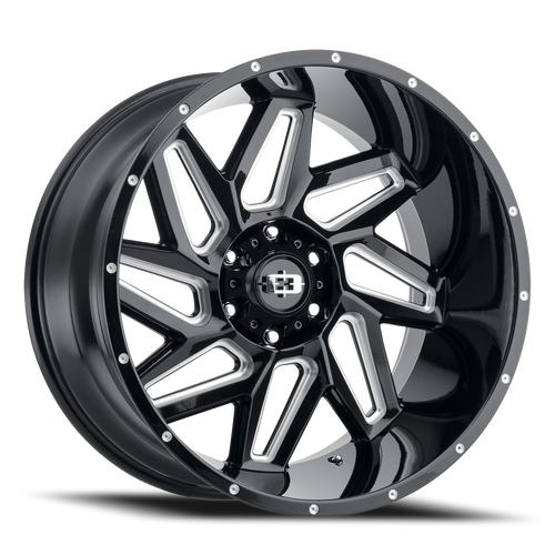 Vision Spyder 361 Wheel 20x10 6x135 Gloss Black Milled Spoke -25mm | 361-20036GBMS-25