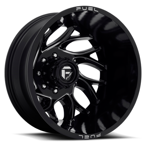 Fuel D741 Runner Dually Wheel 22x8.25 8x210 Gloss Black Milled -195mm | D74122829325