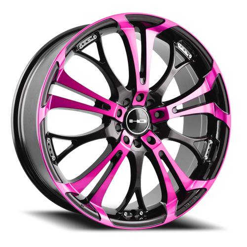 Hd Spinout Wheel 22x8.5 5x114.3 & 5x120 Pink 20mm | SO22856420BK-P