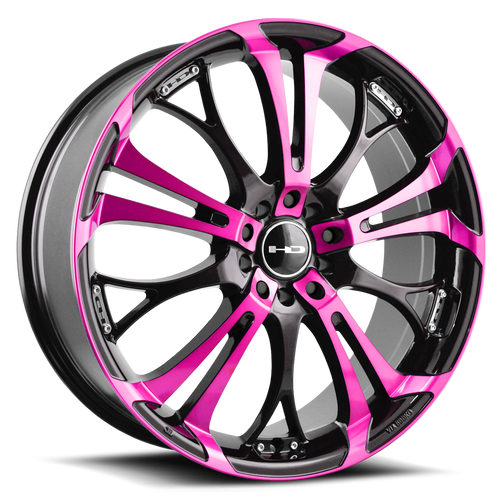 Hd Spinout Wheel 22x8.5 5x114.3 & 5x120 Pink 42mm | SO22856442BK-P