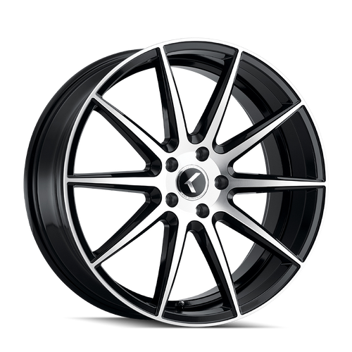 Kraze Kr194 Cosmos Wheels Rims 17x8 5x108 Gloss Black Machined 38mm | KR194-7831BM38