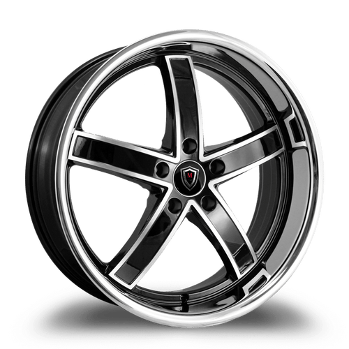 Marquee® M5330 Wheels Rims 20x10.5 5x4.5 (5x114.3) Black Machined Stainless 40 | 5330A20105511440BMSS