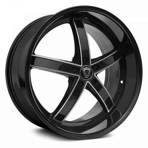 Marquee® M5330A Wheels Rims 20x10.5 5x115 Black Machined 40 | 5330A20105511540BP