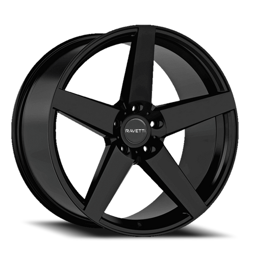 DOORBUSTER PRICING! - Ravetti M13 Wheel 18x8 5x114.3 Gloss Black 38mm - FREE T-SHIRT INCLUDED! | RAV-M13-8865B