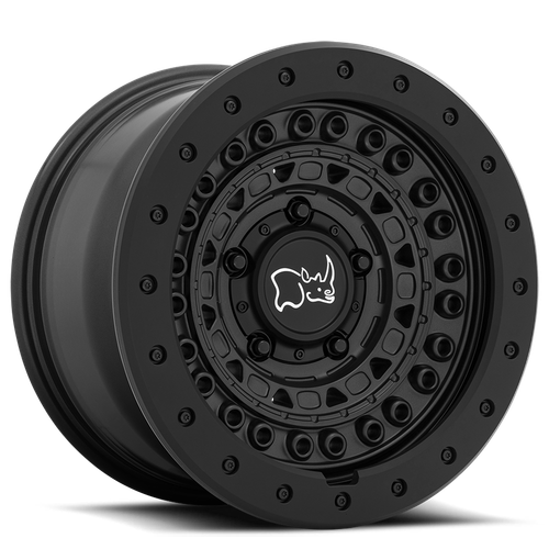 Black Rhino Barricade Wheel 17x8.5 5x114.3 Gun Black With Black Rock Guard -18mm - FREE T-SHIRT INCLUDED! | 1785BCD-85114G76