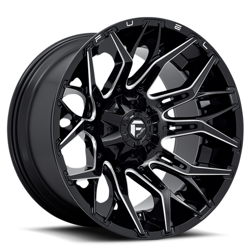 Fuel D769 Twitch Wheel 20x10 8x170 Gloss Black Milled -18mm - FREE T-SHIRT INCLUDED! | D76920001747