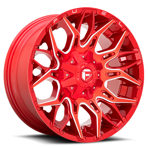 Fuel D771 Twitch Wheel 22x10 5x139.7 & 5x150 Candy Red Milled -18mm | D77122007047