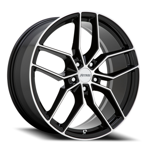 Petrol P5C Wheel 18x8 5x105 Gloss Black w/ Machined Face 40mm | 1880P5C405105B72