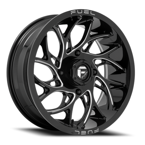Fuel D741 Runner Atv Utv Wheel 15x7 4x137 Gloss Black Milled 10mm - FREE T-SHIRT INCLUDED! | D7411570A643