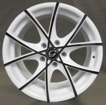 White Diamond® W9517 Wheels Rims 17x7.5 5x4.5 (5x114.3) White Black 38 | 95171775511438WPB