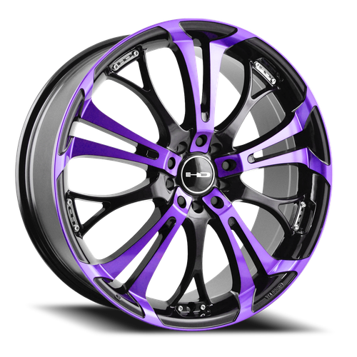 Hd Spinout Wheel 18x7.5 5x114.3 & 5x120 Purple 35mm | SO18756435BK-PR