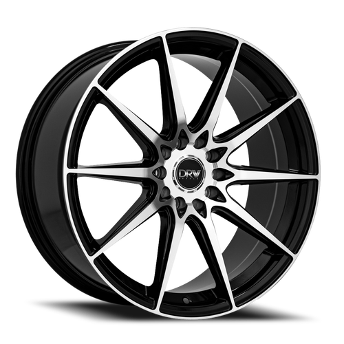 Drw D19 Wheel 18x8 5x100 & 5x114.3 Gloss Black Machined Face 38mm | D19-188010H3873BMF