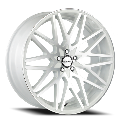 DOORBUSTER PRICING! - Shift H32 Formula Wheel 18x8.5 5x114.3 White Machined 35mm - FREE T-SHIRT INCLUDED! | H32851435WM
