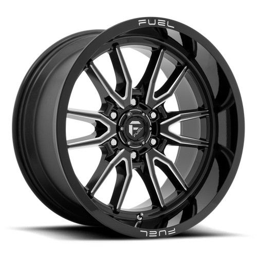 Fuel D761 Clash Wheel 18x9 6x139.7 Gloss Black Milled -12mm - FREE T-SHIRT INCLUDED! | D76118908445