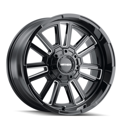 Mayhem Apollo Wheels Rims 20x10 8x165.1 Gloss Black Milled -19mm | 8115-2181BM