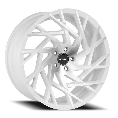 DOORBUSTER PRICING! - Strada S64 Nido Wheel 20x8.5 5x114.3 White Machined 35mm - FREE T-SHIRT INCLUDED! | S64051435WM